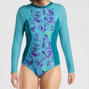 Tidal Nine Zenith one‎ piece swim suit/surf suit beautiful batik pattern size XS